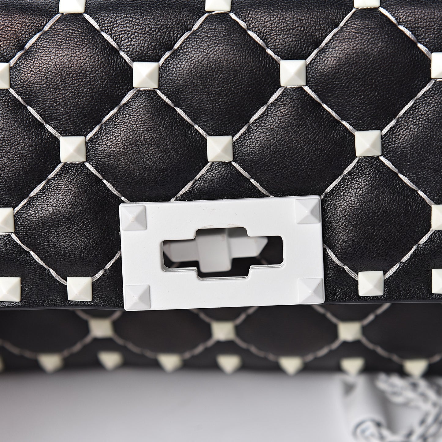 Lambskin Small Free Rockstud Spike Shoulder Bag Black