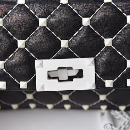 Valentino Garavani Lambskin Small Free Rockstud Spike Shoulder Bag Black 9 of 21
