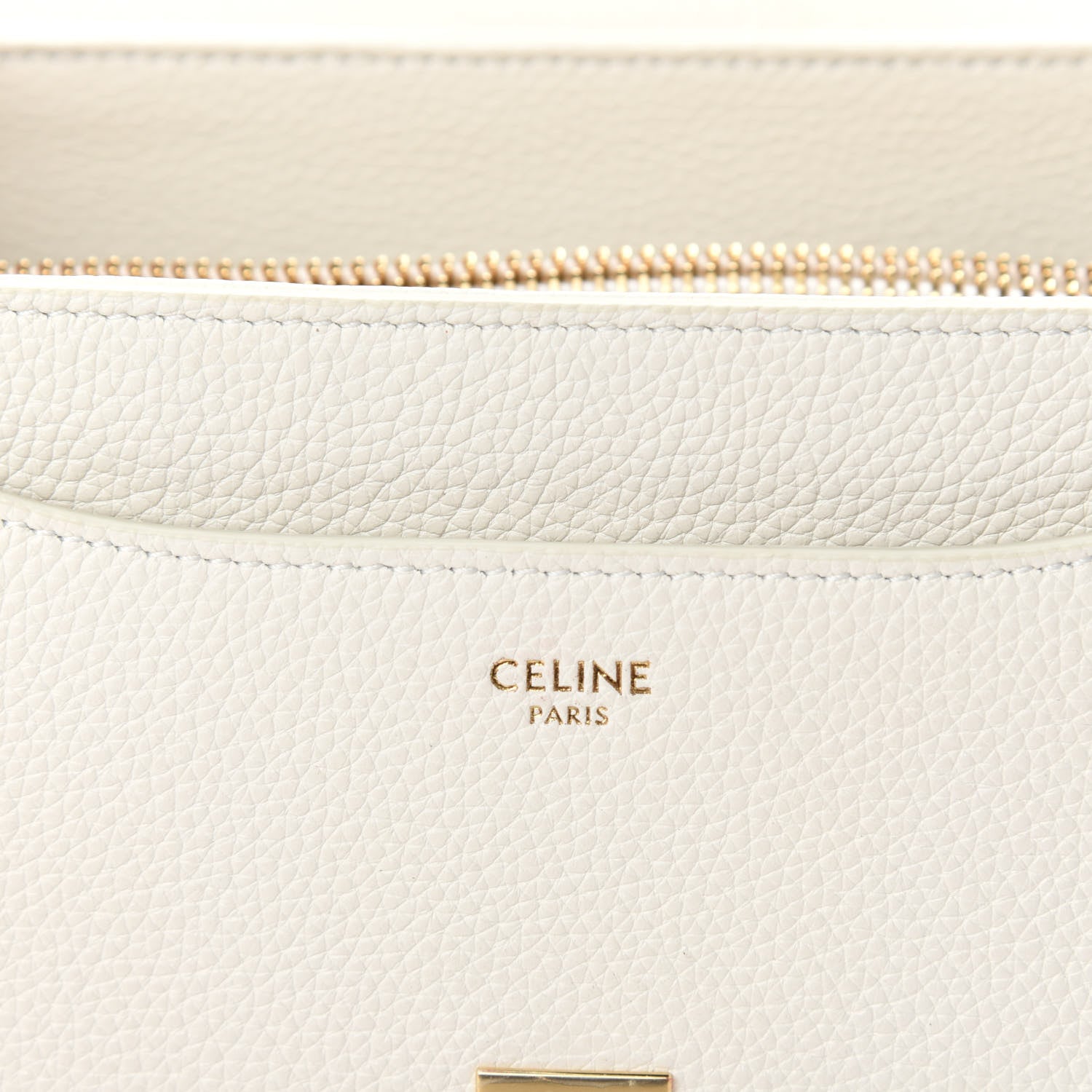 Celine Grained Calfskin Small 16 Top Handle Bag White 8 of 13