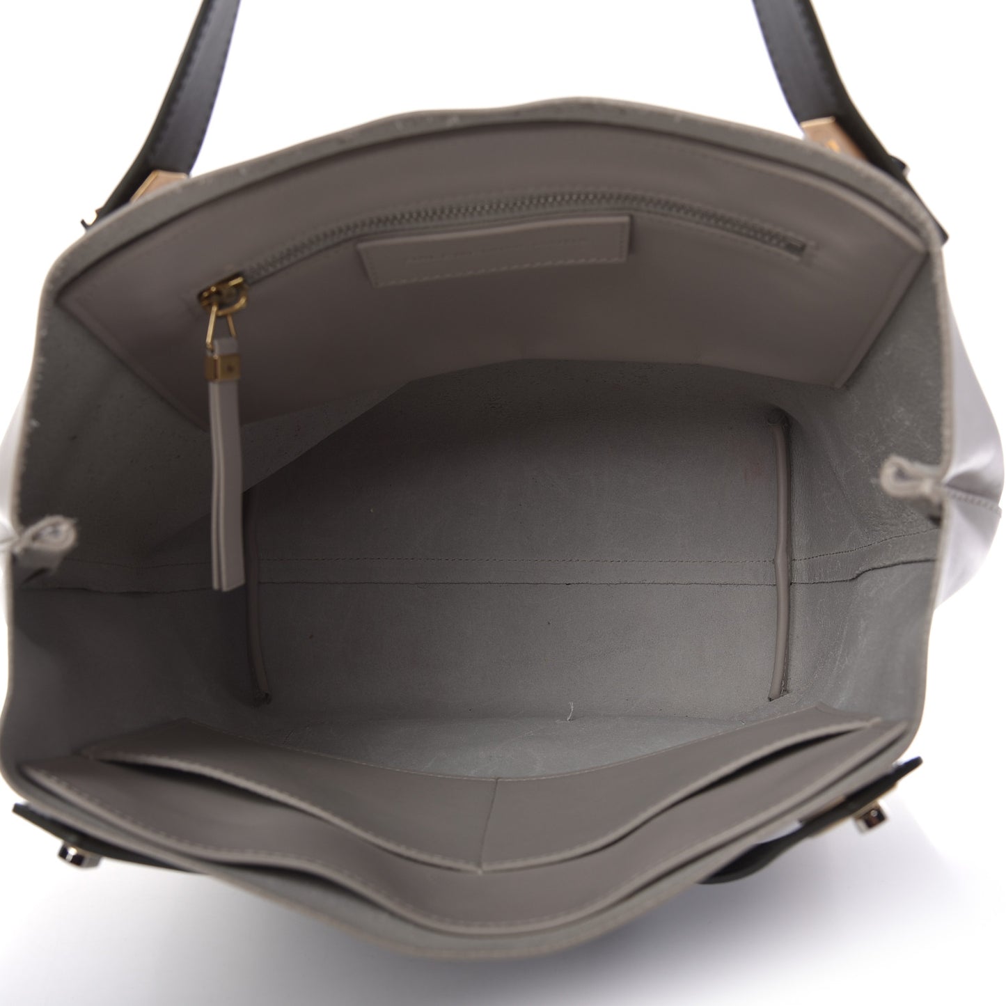 Calfskin Pocket Tote M Taupe