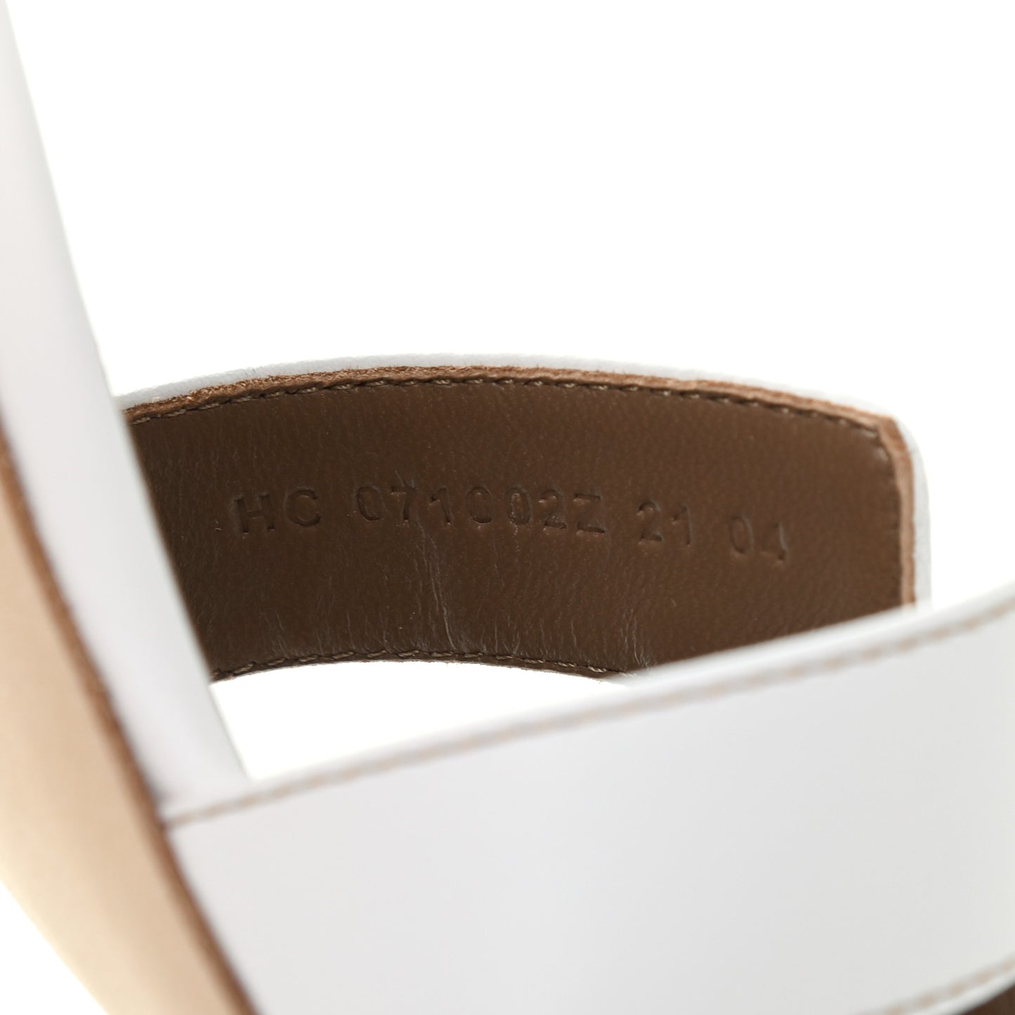 Calfskin Oasis Sandals 39 White