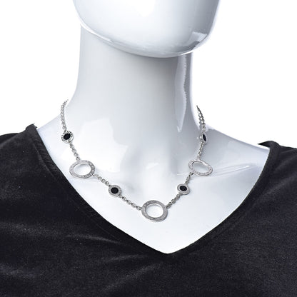 Bulgari 18K White Gold Black Onyx Sautoir Pendant Necklace 2 of 6