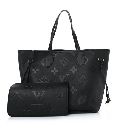Louis Vuitton Empreinte Monogram Giant Neverfull MM Black 4 of 9