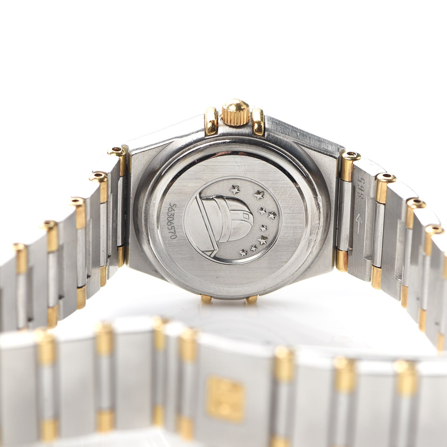 Omega Stainless Steel 18K Yellow Gold 22mm Constellation Quartz Watch White 795.1203 4 of 5