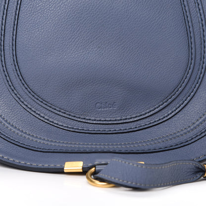 Chloe Calfskin Medium Marcie Round Crossbody Bag Street Blue 8 of 14
