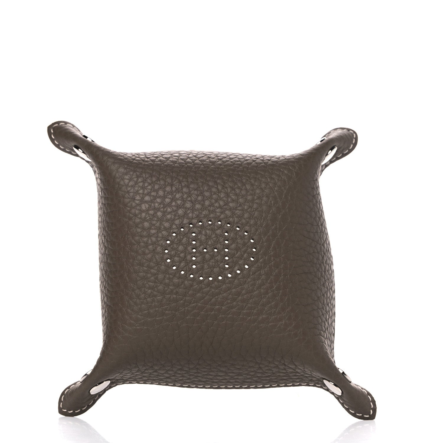 Hermes Taurillon Clemence Mini Mises et Relances Change Tray Etoupe 3 of 8
