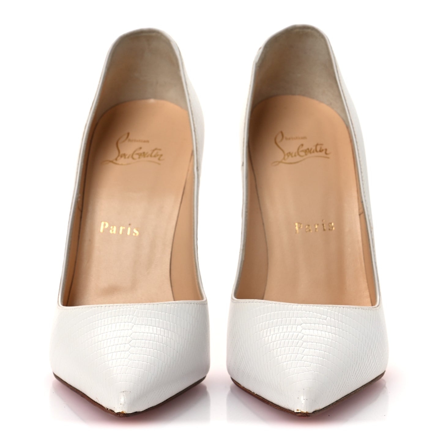 Calfskin Lizard Embossed So Kate 120 Pumps 37.5 White