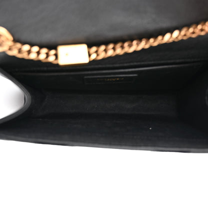 Saint Laurent Suede Calfskin Small Classic Y Quilted Monogram Kate Satchel Black 5 of 13