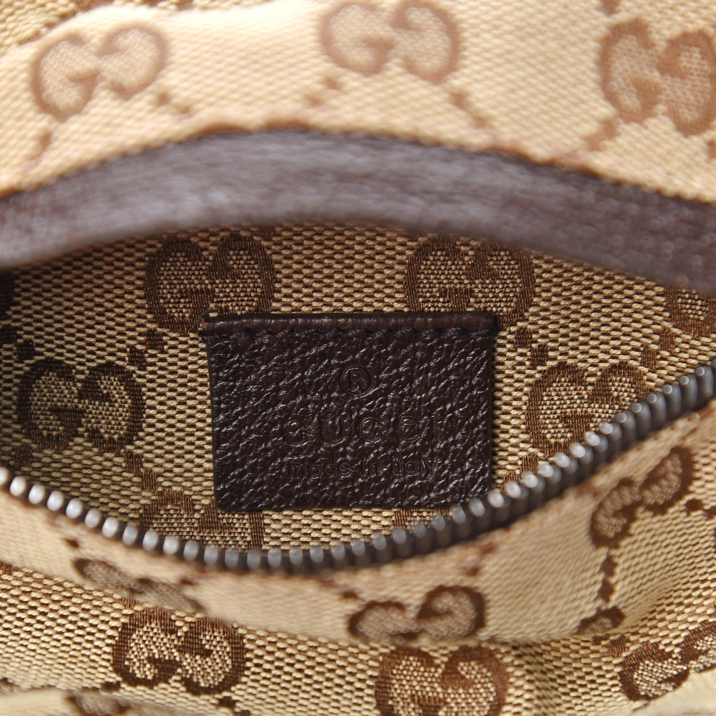 Monogram Web Belt Bag Dark Brown