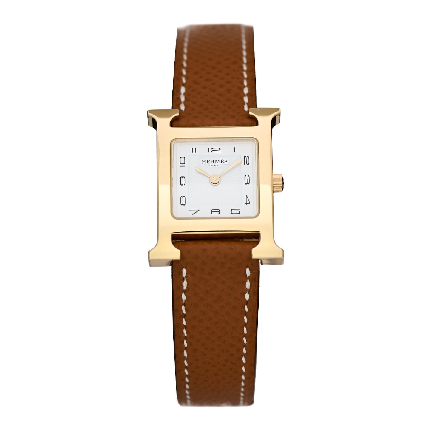 Stainless Steel Epsom 21mm Heure H Hour Quartz Watch Gold