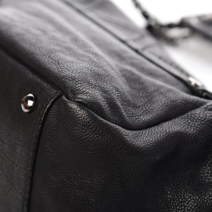 Chanel Calfskin Diamond Stitch Accordion Flap Black 13 of 14