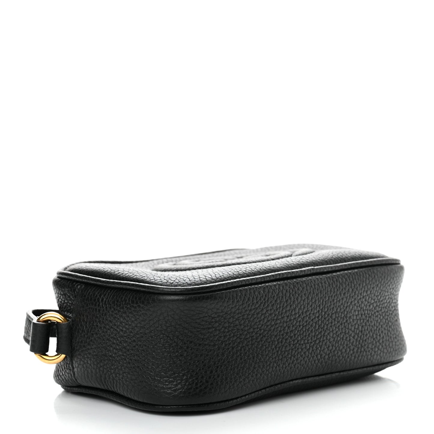 Pebbled Calfskin Mini Soho Disco Bag Black