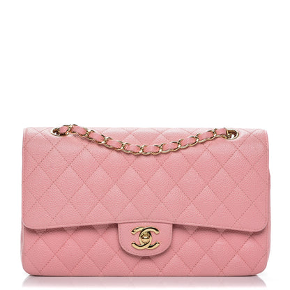 Chanel Caviar Quilted Medium Double Flap Pink 1 of 7