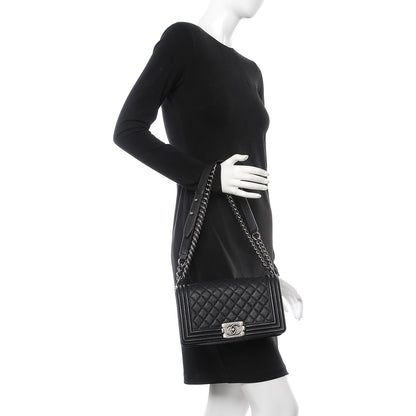 Chanel Caviar Quilted Medium Boy Flap Black 3 of 10