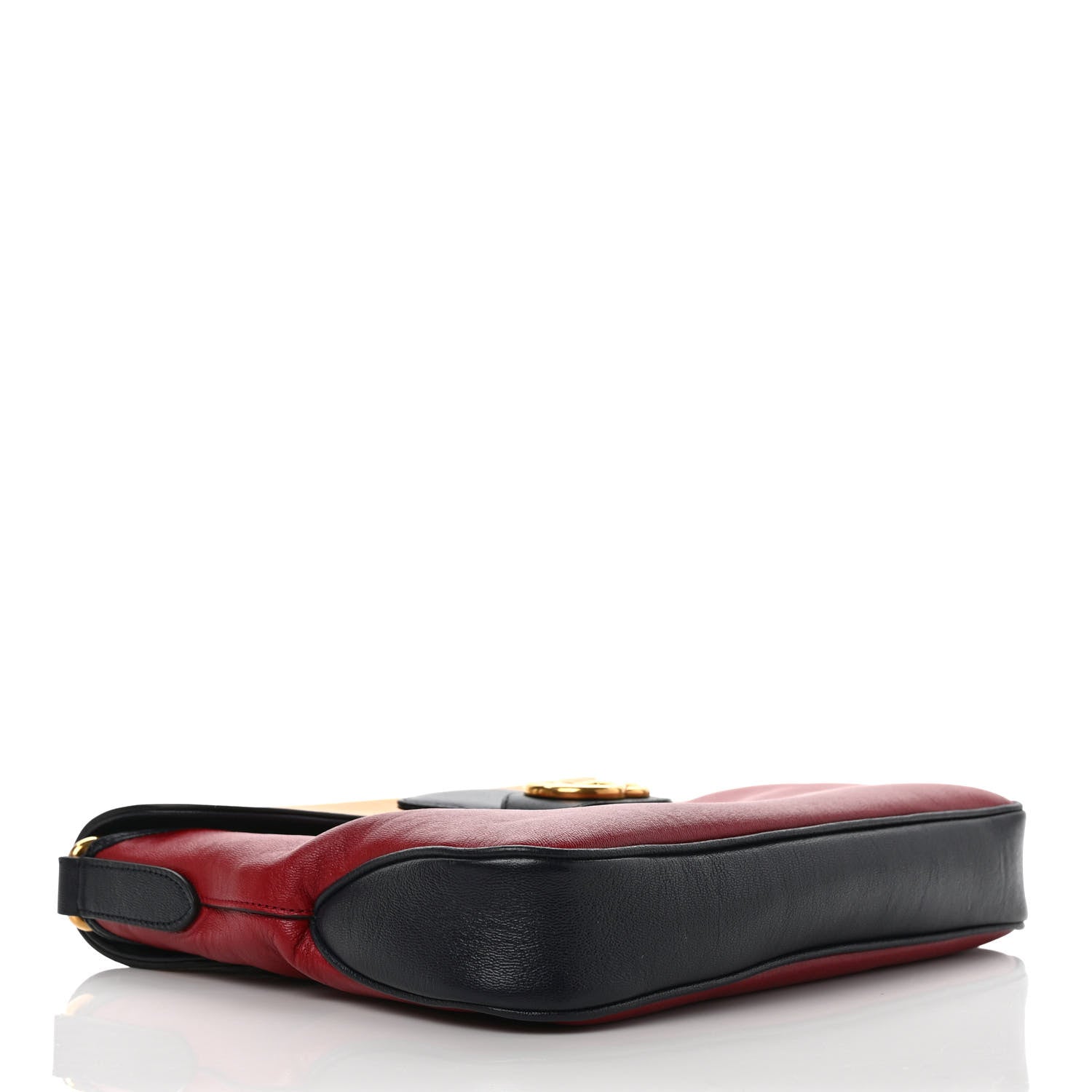 Gucci New Sakai Calfskin Lux Tri-Color Medium Dahlia Messenger Shoulder Bag New Cherry Red Sun Oil Blue 4 of 9