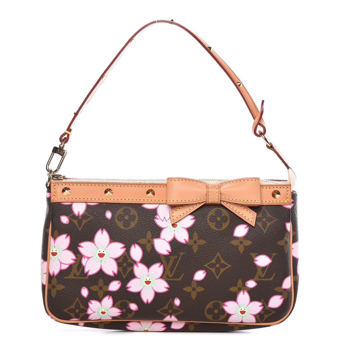 Monogram Cherry Blossom Pochette Accessories Brown