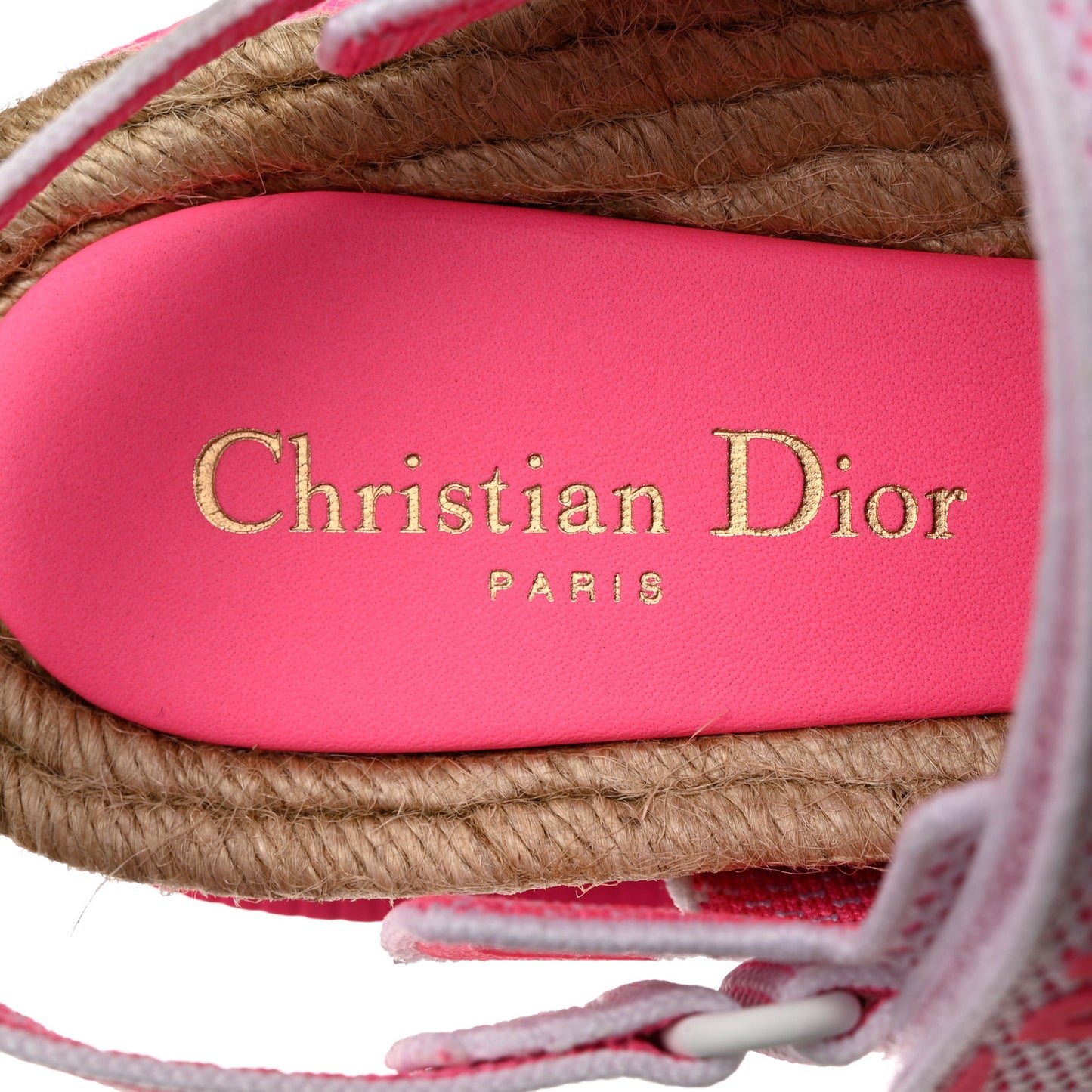 Technical Knit Jute Dioract 10mm Sandals 38 White Fuchsia