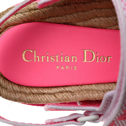 Christian Dior Technical Knit Jute Dioract 10mm Sandals 38 White Fuchsia 7 of 10