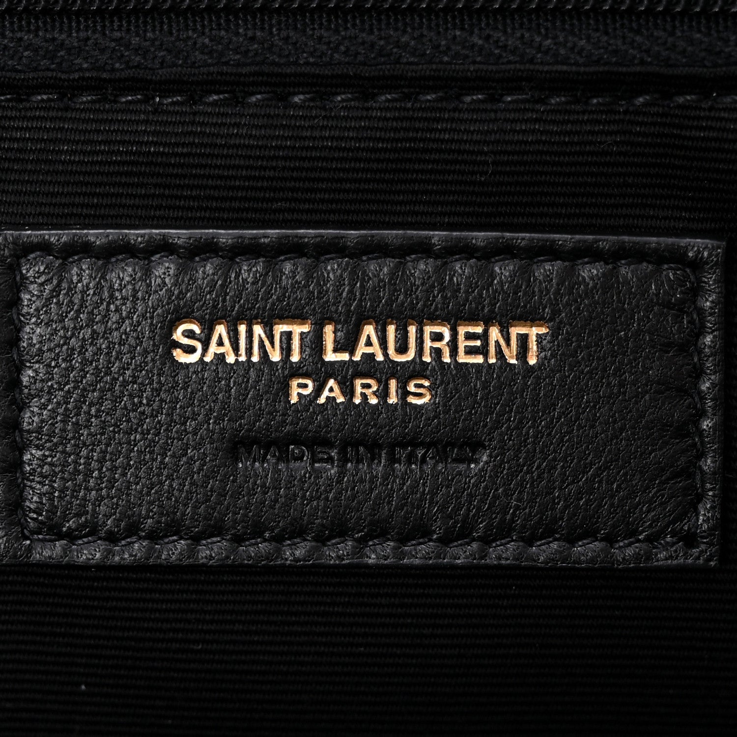 Saint Laurent Lambskin Calypso Cosmetic Case Black 6 of 10