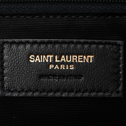 Saint Laurent Lambskin Calypso Cosmetic Case Black 6 of 10