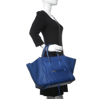 Celine Supple Calfskin Medium Phantom Luggage Royal Blue 2 of 9