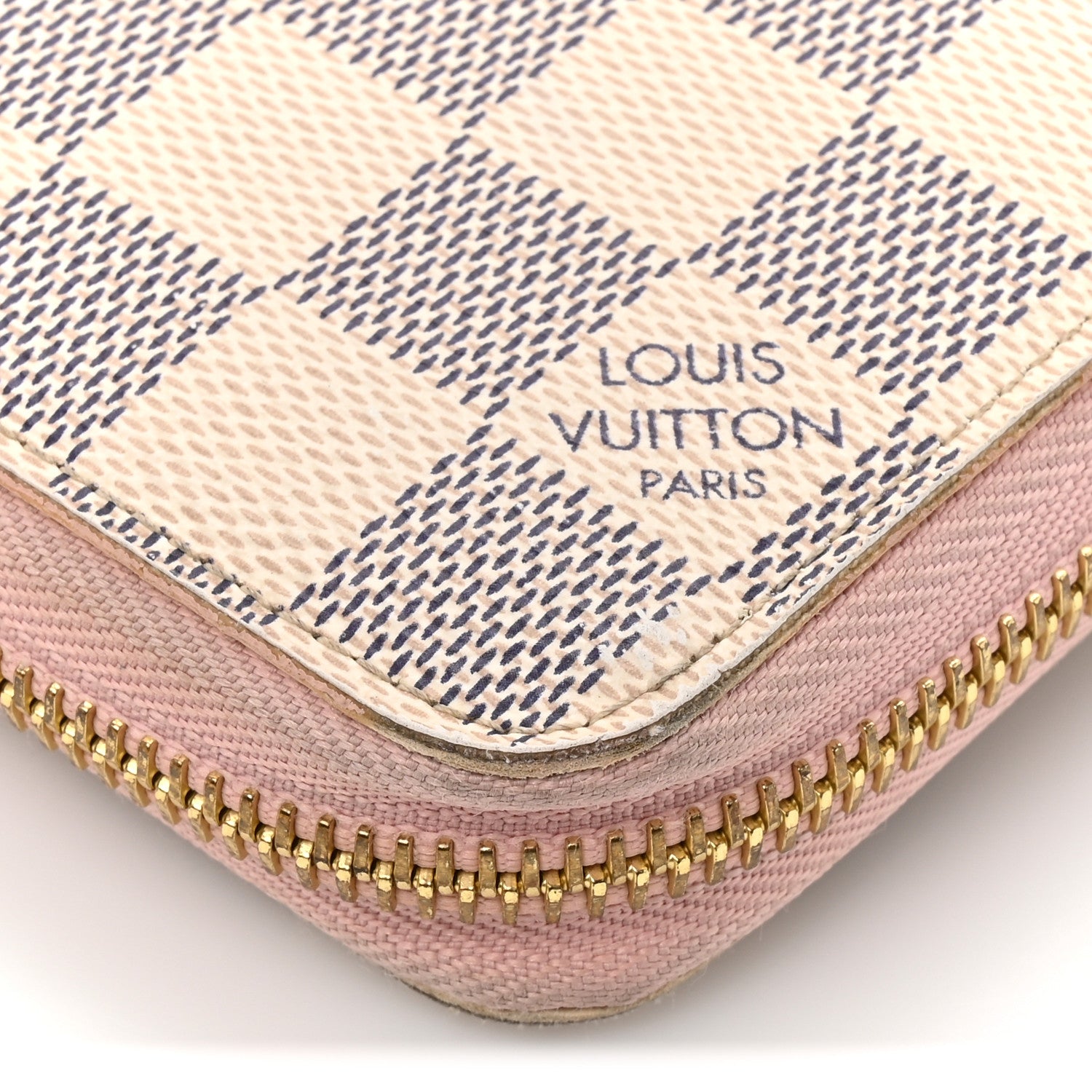 Louis Vuitton Damier Azur Zippy Wallet Rose Ballerine 1821021