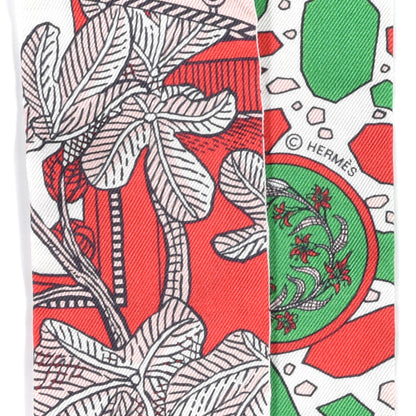 Hermes Silk La Danse Des Amazones Twilly Rouge Rose Poudre Vert 3 of 4