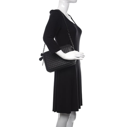 Bottega Veneta Nappa Intrecciato Medium Camera Shoulder Bag Black 3 of 10