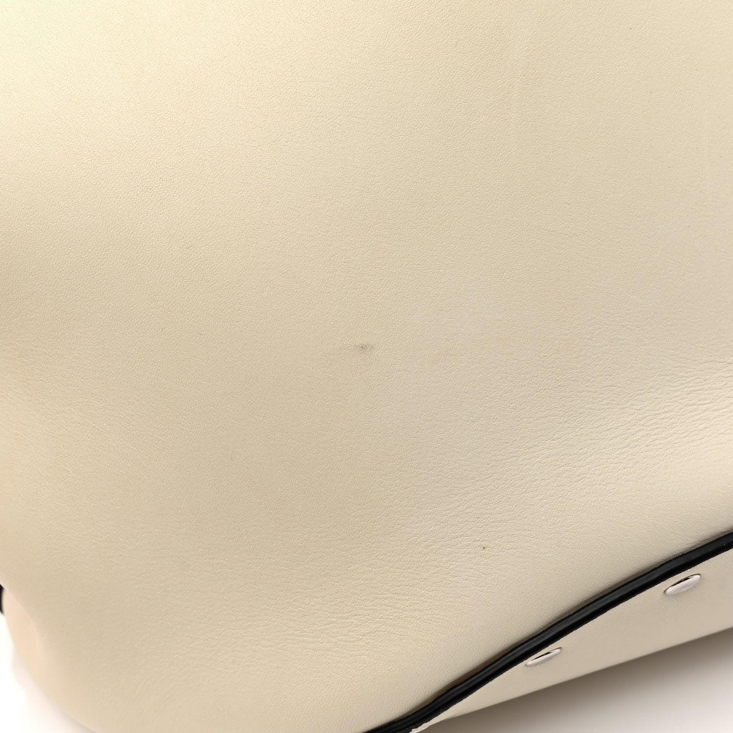 Celine Natural Calfskin Biker Bucket Shoulder Bag White Dark Green 15 of 15