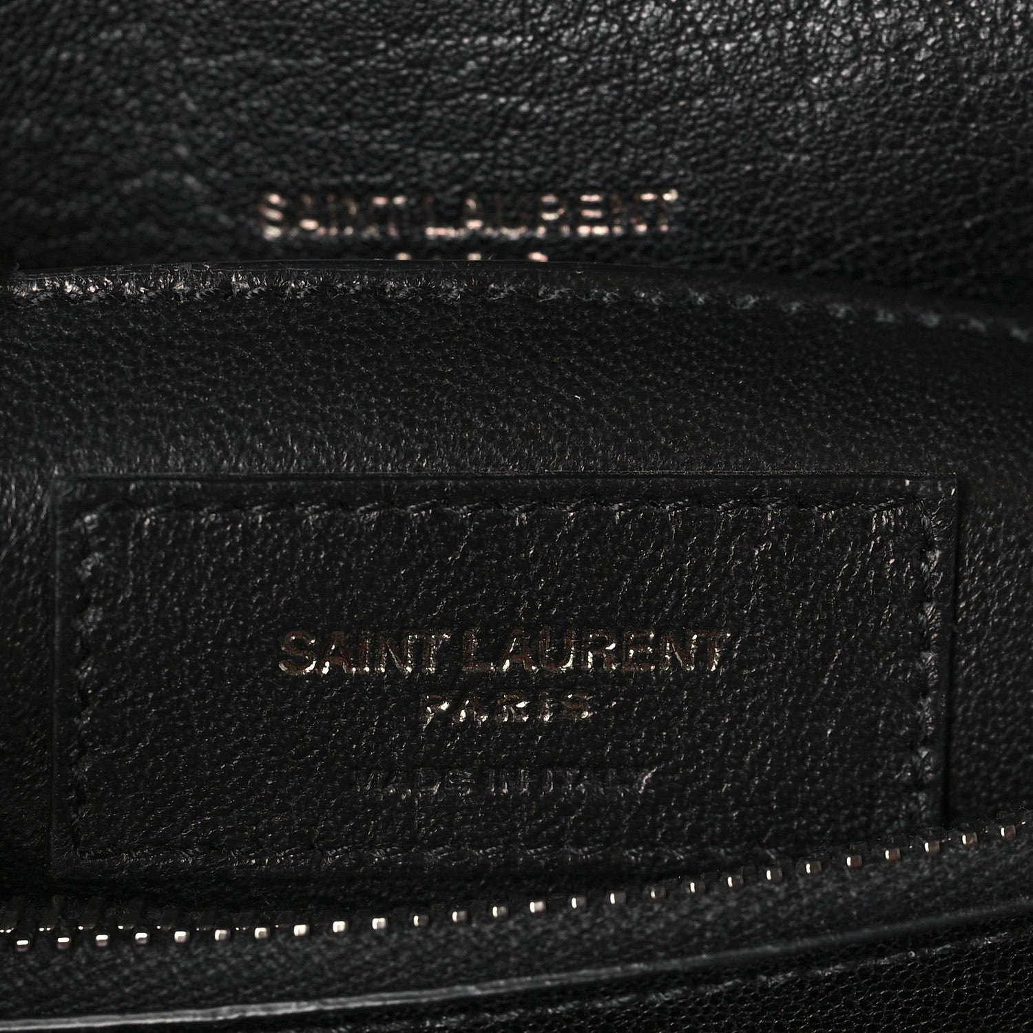 Saint Laurent Sheepskin Matelasse Chevron Monogram Medium College Bag Black 6 of 9