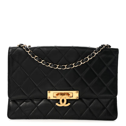 Chanel Lambskin Quilted Large Golden Class Flap Black 1 of 10