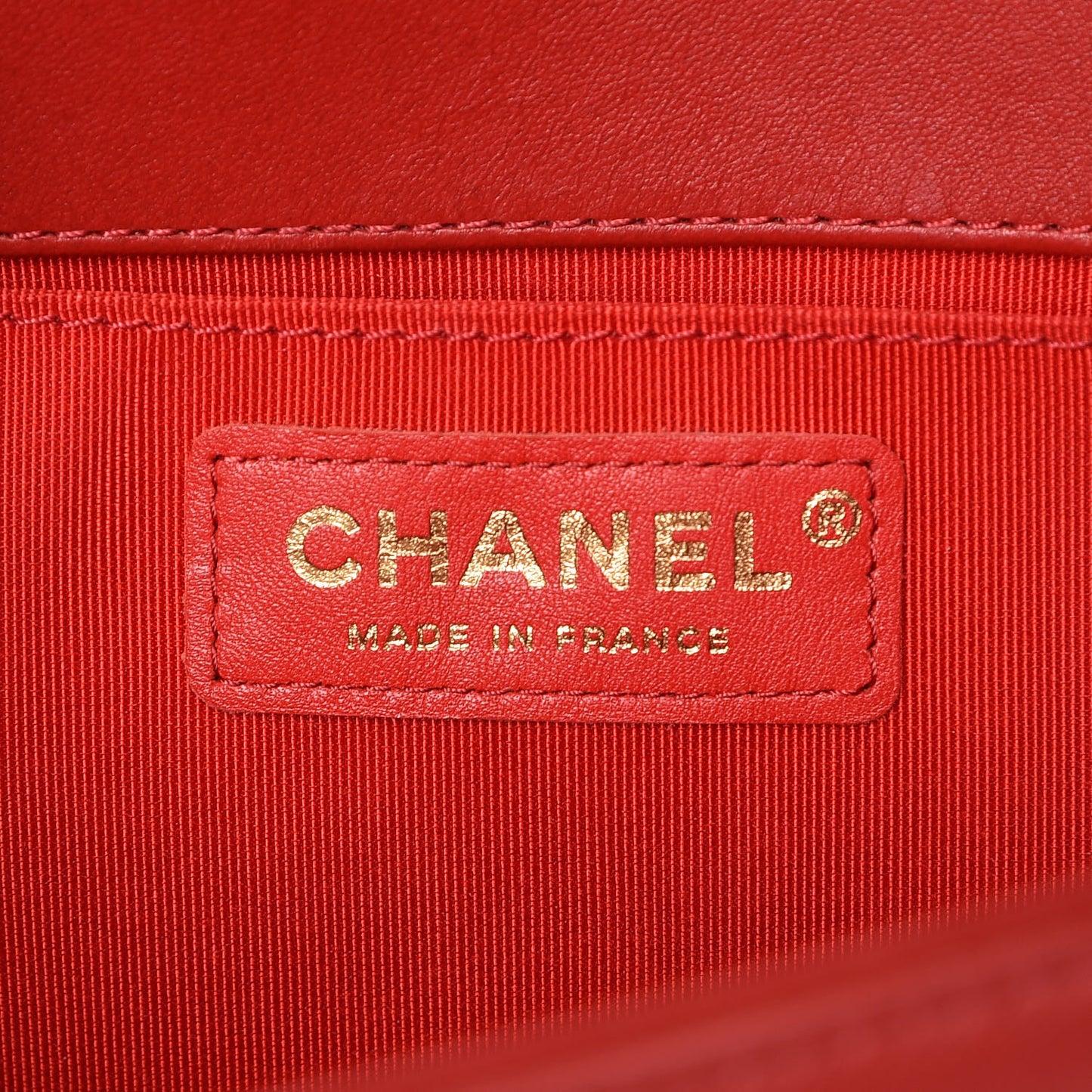 Lambskin Quilted Medium Boy Flap Red