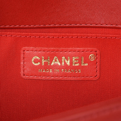Chanel Lambskin Quilted Medium Boy Flap Red 6 of 14