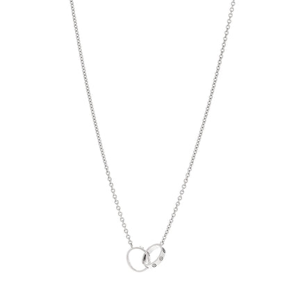 Cartier 18K White Gold Interlocking LOVE Necklace 1 of 6