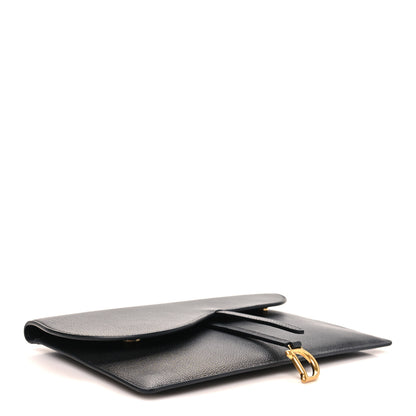 Christian Dior Goatskin Saddle Pouch Black 4 of 8