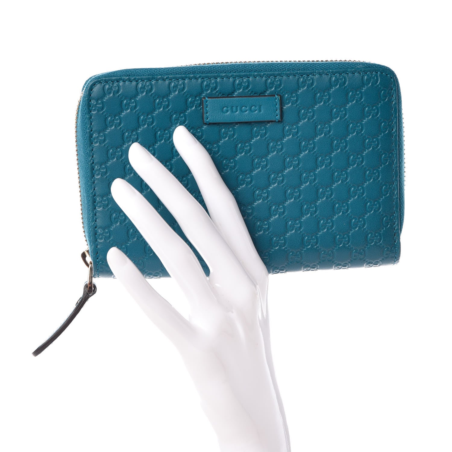 Gucci Microguccissima Zip Around Organizer Wallet Deep Cobalt 2 of 7