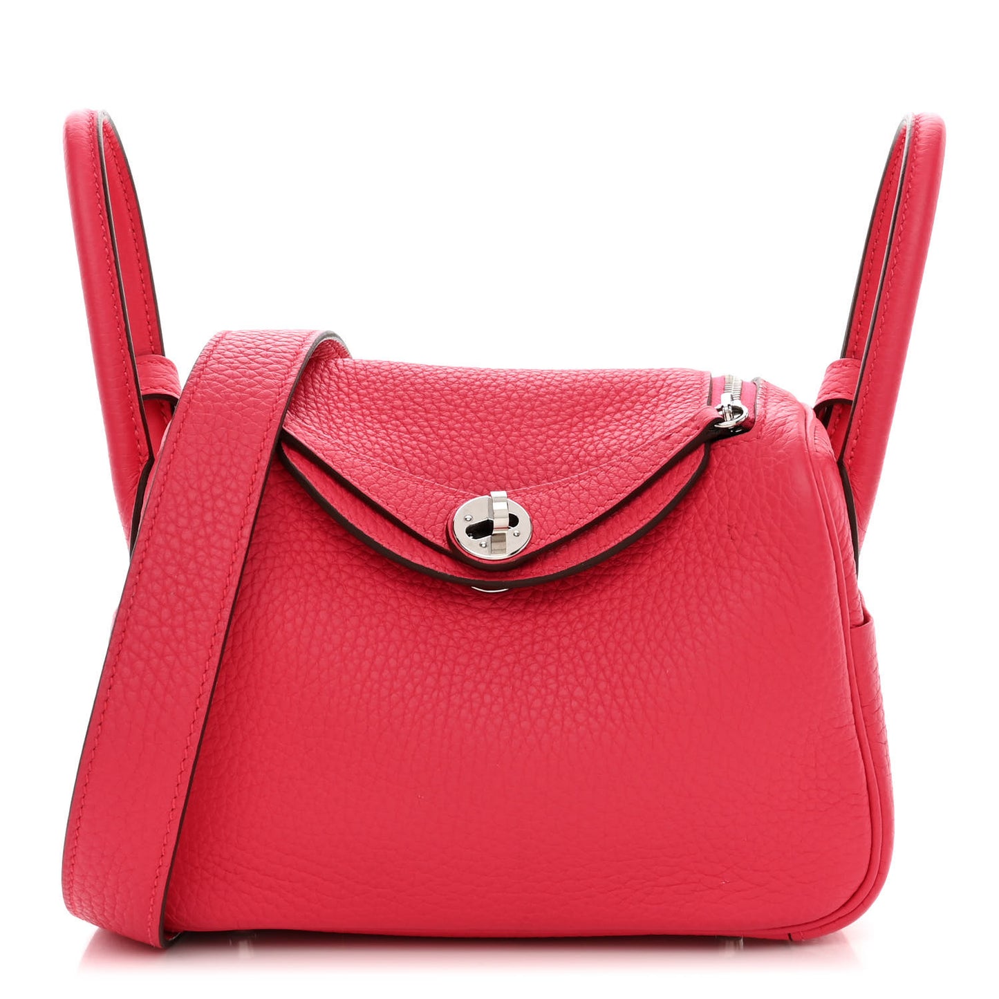 Taurillon Clemence Mini Lindy 20 Rose Extreme