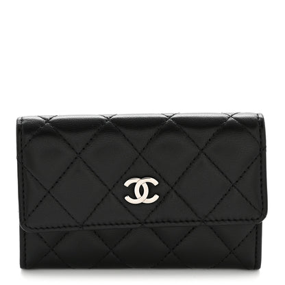 Chanel Lambskin Quilted Flap Card Holder Black 1 of 10