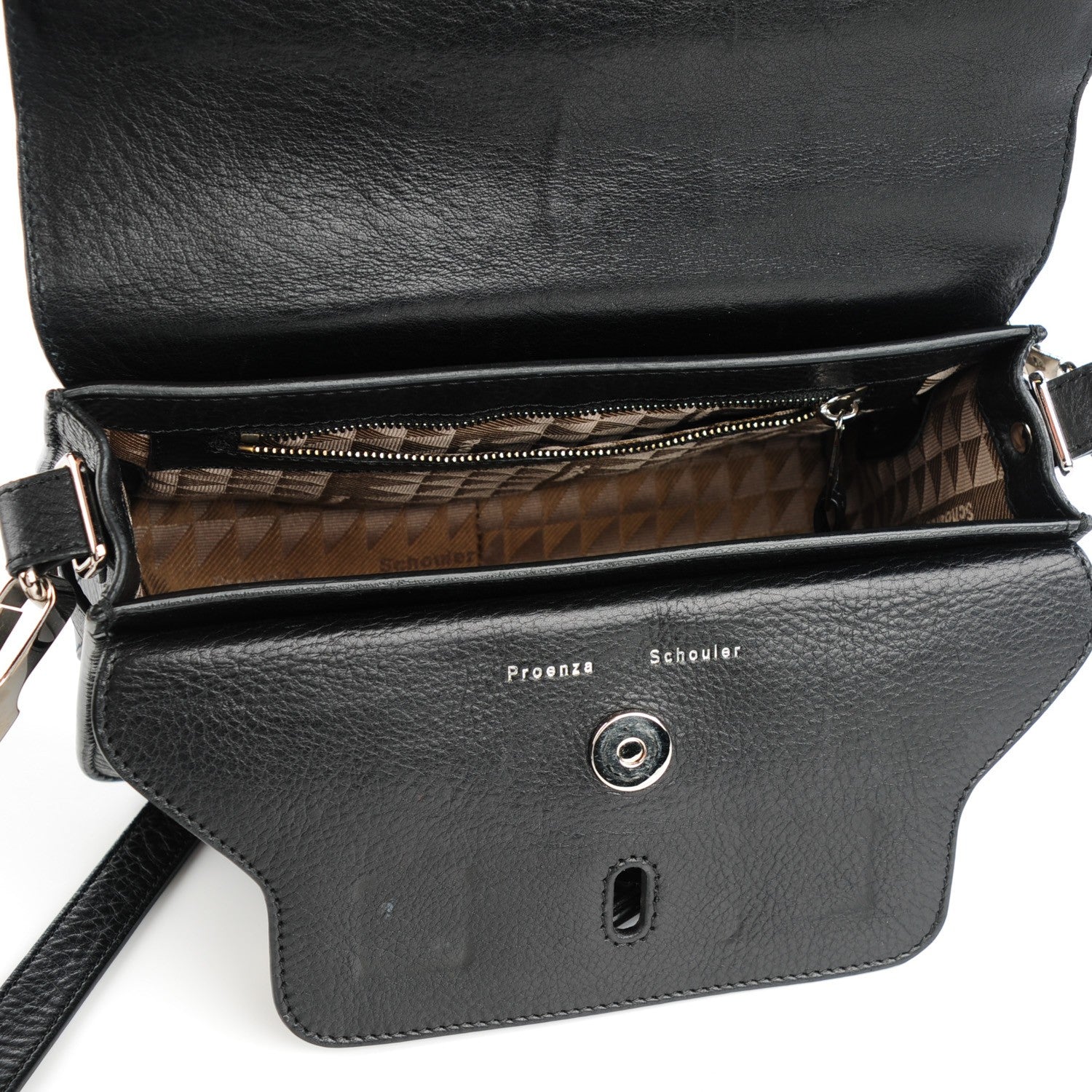 Proenza Schouler Textured Calfskin Mini PS11 Classic Shoulder Bag Black 5 of 7