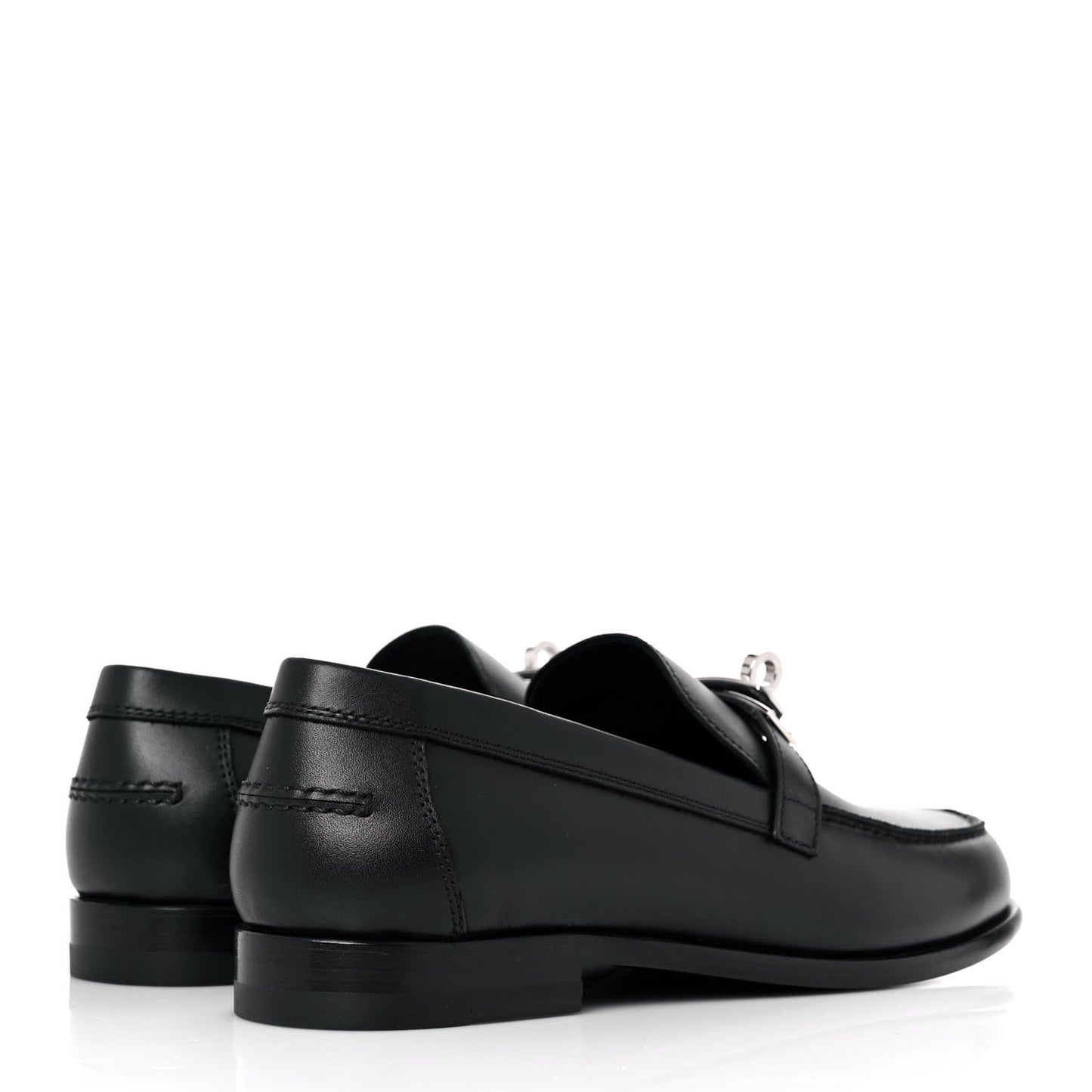 Calfskin Womens Destin Loafers 35.5 Black