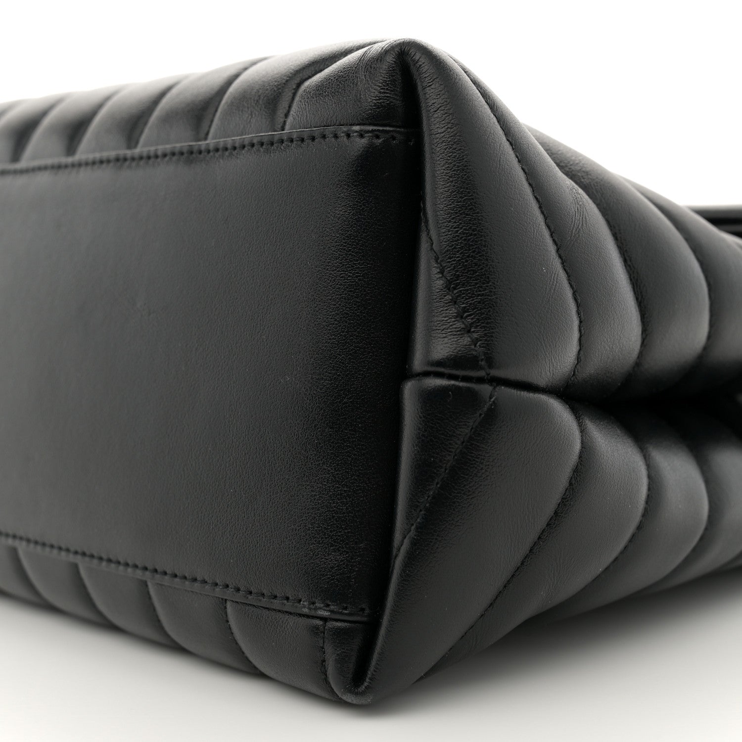 Saint Laurent Calfskin Y Quilted Monogram Medium Loulou Chain Satchel Black 10 of 13