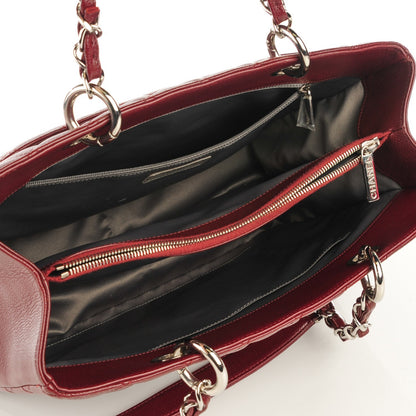 Chanel Caviar Grand Shopping Tote GST Dark Red 5 of 8