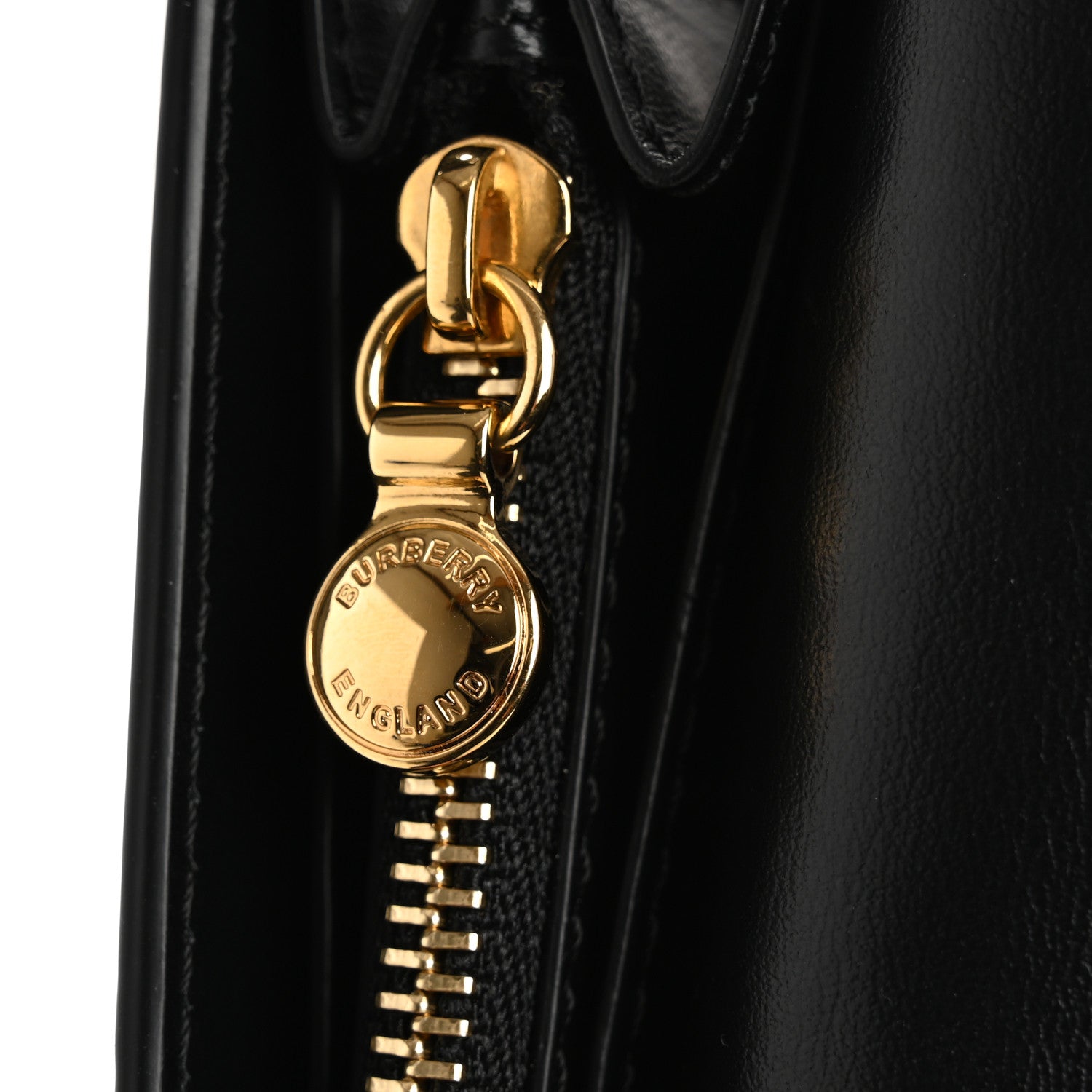 Burberry Vintage Check Grain Calfskin Halton Wallet Black 9 of 10