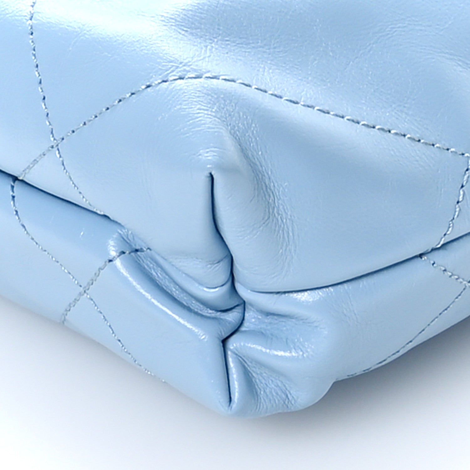Chanel Shiny Calfskin Quilted Mini Chanel 22 Light Blue 10 of 10