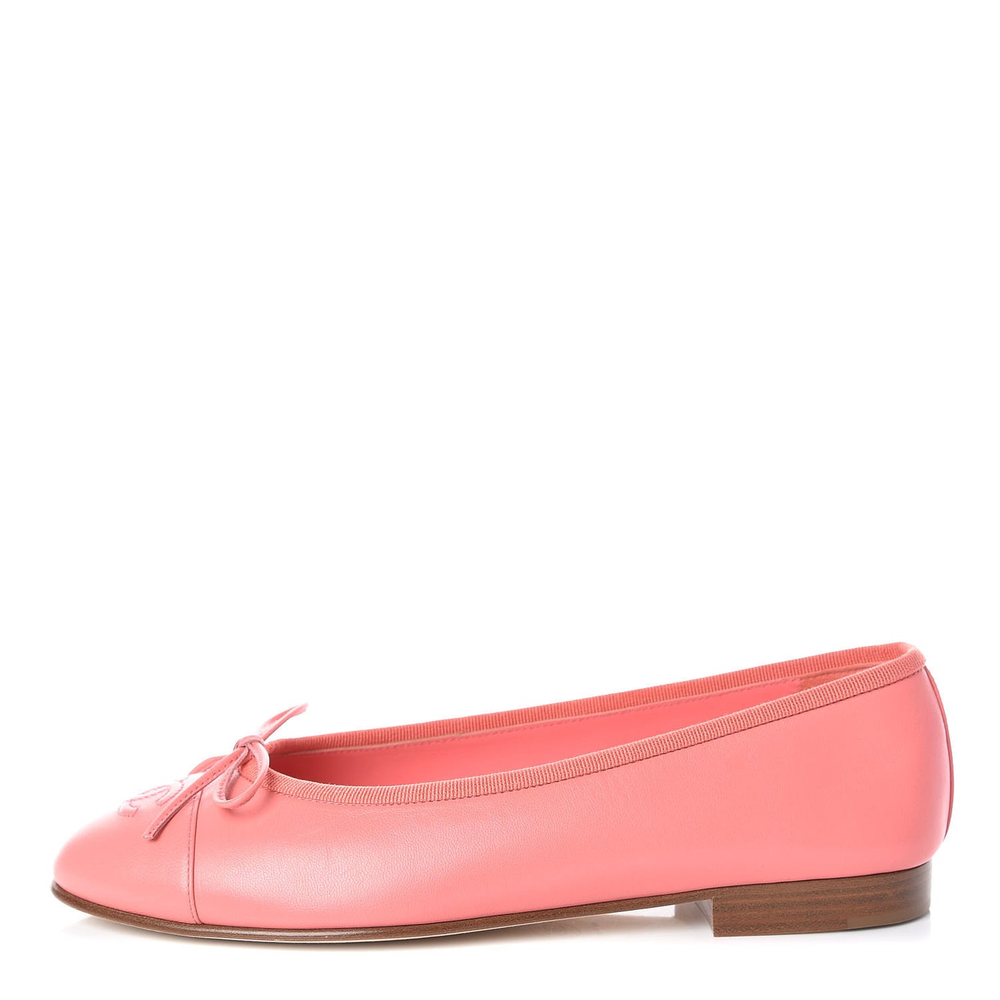 Goatskin Cap Toe CC Ballerina Flats 38 Pink