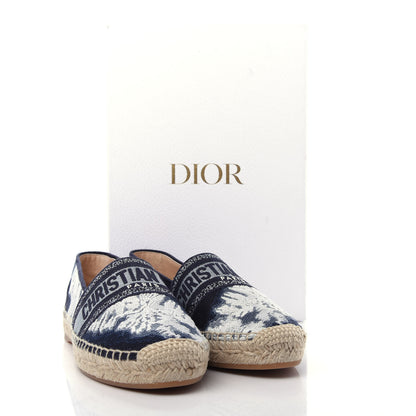 Christian Dior Canvas Tie and Dior Embroidered Granville 15mm Espadrilles 40 Denim 11 of 11