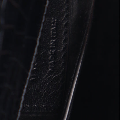 Saint Laurent Calfskin Crocodile Embossed Medium Monogram Sunset Black 9 of 11