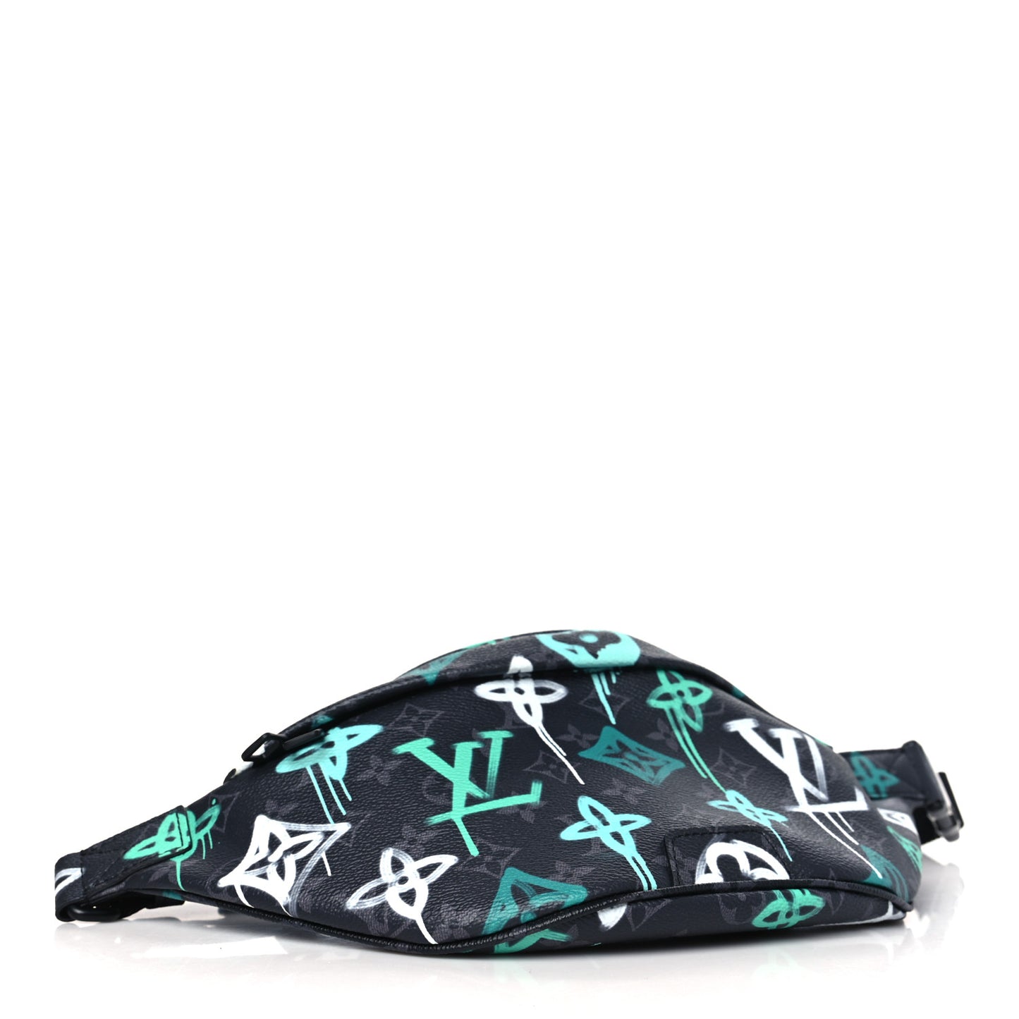 Monogram Eclipse LV Graffiti Discovery Bumbag Green Lights