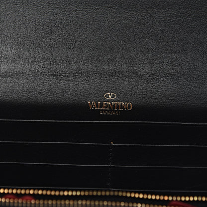 Valentino Garavani Vitello Small Rockstud Flap Wallet on Chain Black 6 of 11