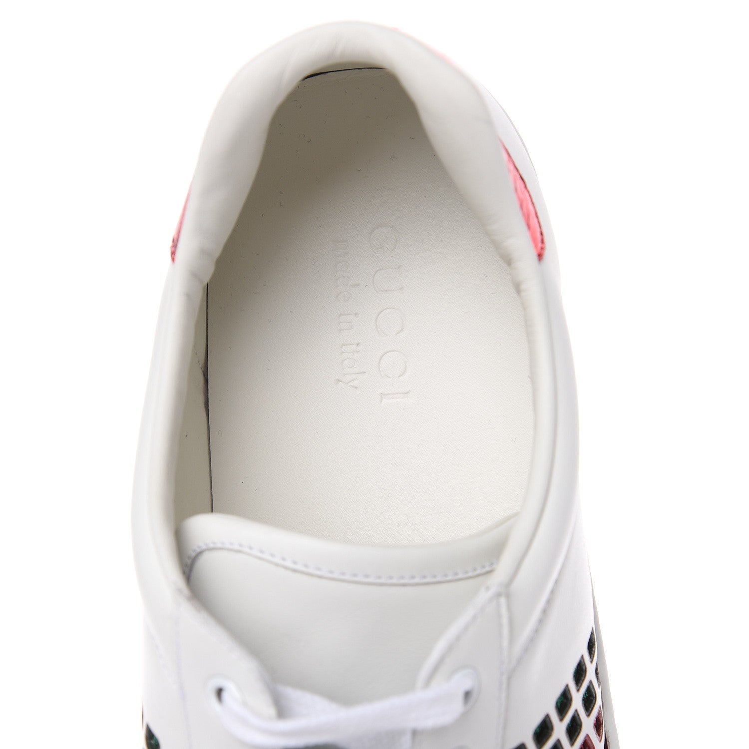 Gucci Calfskin Mens Ace Sneakers 10.5 White Green 6 of 11